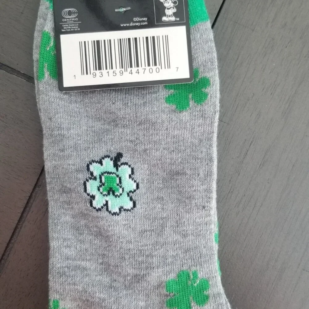 Disney & Peanuts St. Patrick's Day Assorted 3-Pair Adult Novelty Crew Socks Lot